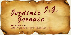 Jezdimir Garović vizit kartica